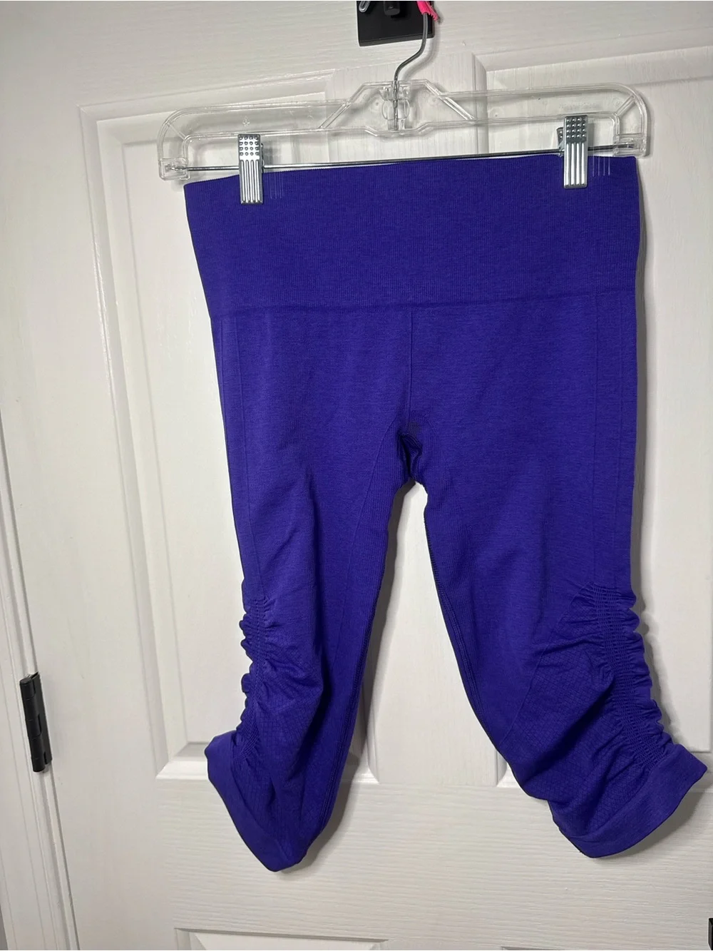 lululemon athletica Deep Purple Cropped Ruched Leggings